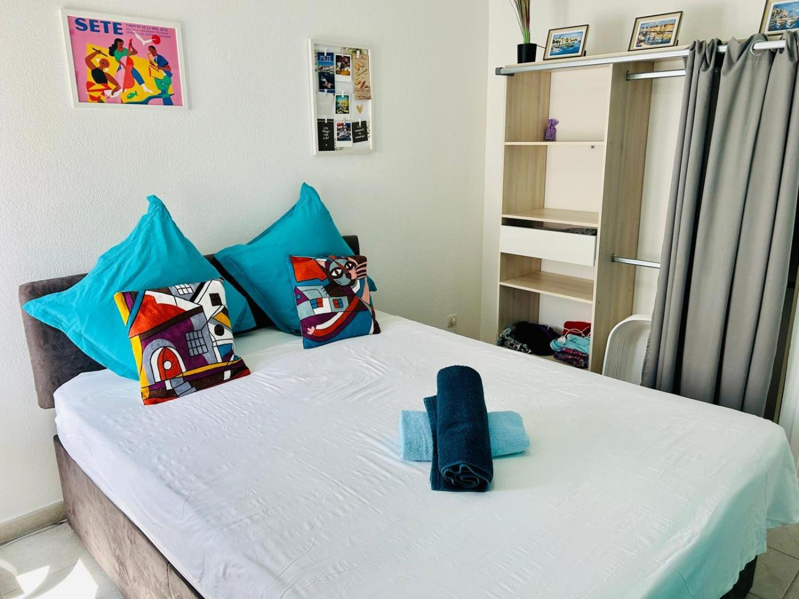 Nautilus Joli T3 Appartement Terrasse Climatisation Sete Bagian luar foto